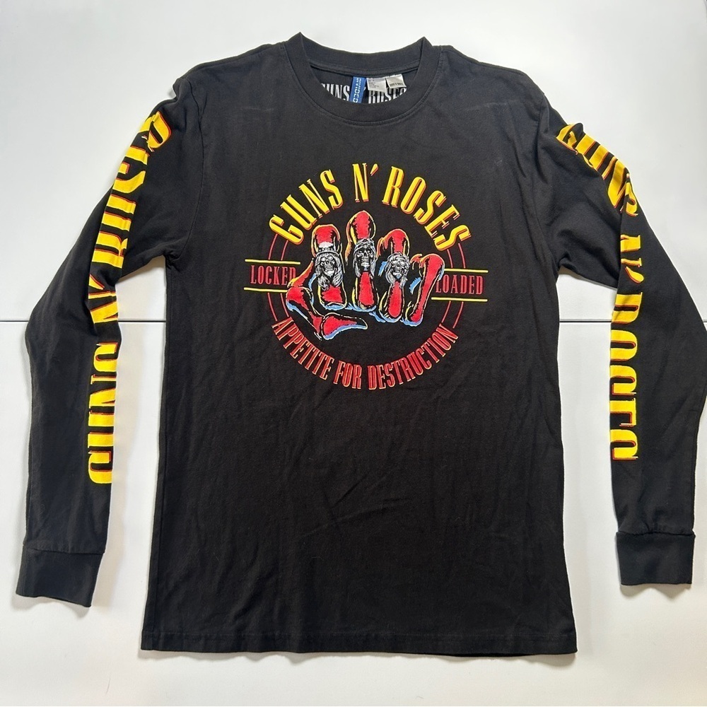 Divided H&M Guns N' Roses Appetite For Destruction Graphic Tee Long Sleeve Small